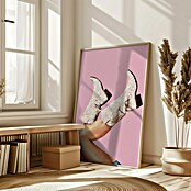 Papermoon Bild (Boots Glitter Pink, B x H: 70 x 100 cm, Ohne Passepartout, Rahmen Eiche) | BAUHAUS