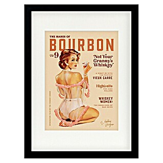 Papermoon Bild (Babes of Boubon Vol. 9, B x H: 60 x 80 cm, Mit Passepartout, Rahmen Schwarz)
