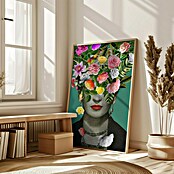 Papermoon Bild (Floral Frida, B x H: 50 x 70 cm, Ohne Passepartout, Rahmen Eiche) | BAUHAUS
