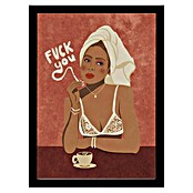 Papermoon Bild (Morning Coffee, B x H: 50 x 70 cm, Ohne Passepartout, Rahmen Schwarz) | BAUHAUS