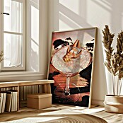 Papermoon Bild (Pink Margarita, B x H: 80 x 110 cm, Mit Passepartout, Rahmen Eiche) | BAUHAUS