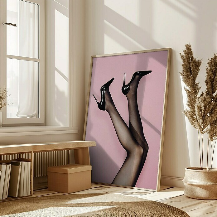 Papermoon Bild (Kick up your Heels, B x H: 80 x 110 cm, Mit Passepartout, Rahmen Eiche) | BAUHAUS
