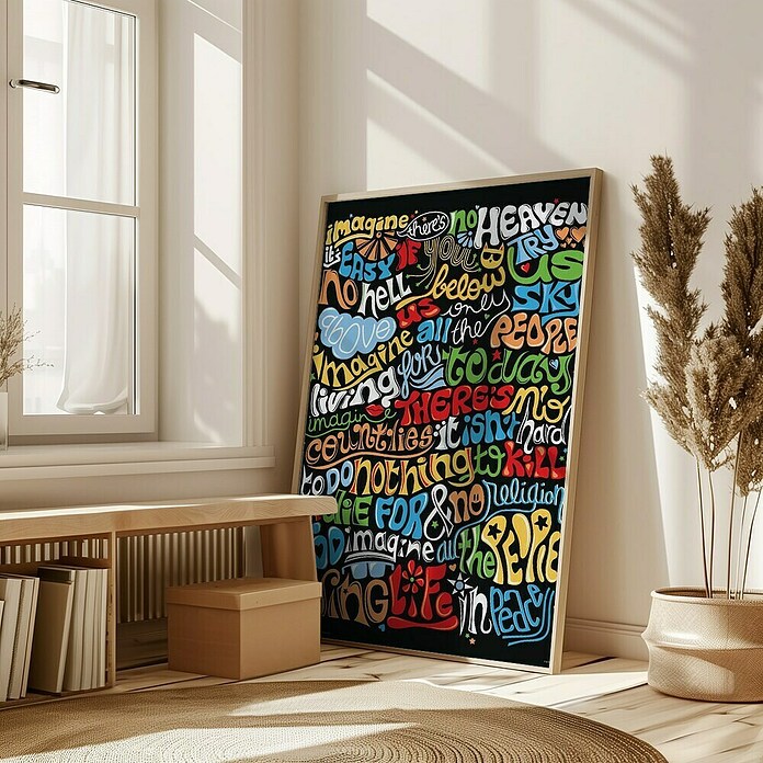 Papermoon Bild (Imagine, B x H: 50 x 70 cm, Mit Passepartout, Rahmen Eiche) | BAUHAUS