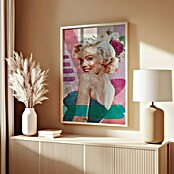 Papermoon Bild (Marilyn is Back, B x H: 100 x 140 cm, Mit Passepartout, Rahmen Eiche) | BAUHAUS