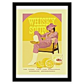 Papermoon Bild (Whisky Sour Pink Copy, B x H: 40 x 50 cm, Ohne Passepartout, Rahmen Schwarz) | BAUHAUS