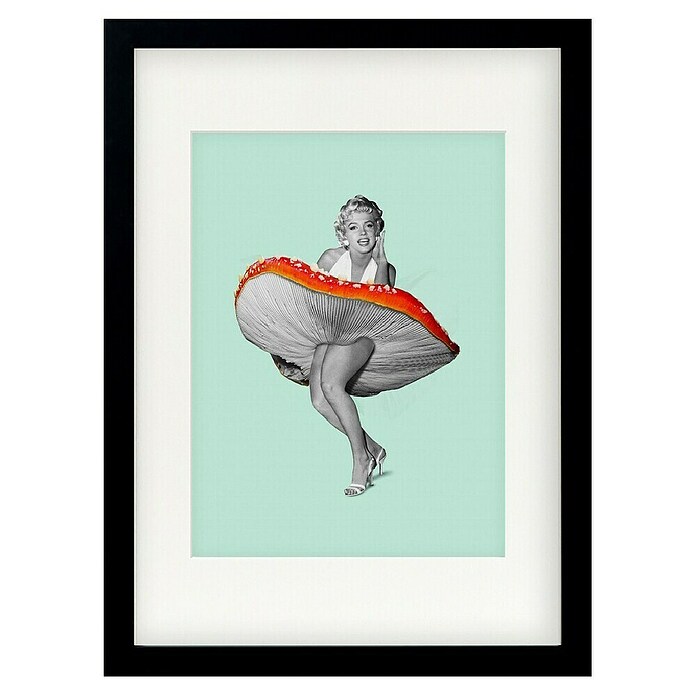 Papermoon Bild (Happy Dress, B x H: 60 x 80 cm, Mit Passepartout, Rahmen Schwarz) | BAUHAUS