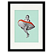 Papermoon Bild (Happy Dress, B x H: 60 x 80 cm, Mit Passepartout, Rahmen Schwarz) | BAUHAUS