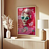 Papermoon Bild (Oh Barbie No. 1, B x H: 80 x 110 cm, Mit Passepartout, Rahmen Eiche) | BAUHAUS