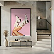 Papermoon Bild (Boots Glitter Pink, B x H: 70 x 100 cm, Mit Passepartout, Rahmen Schwarz) | BAUHAUS
