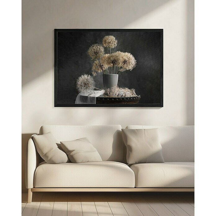 Papermoon Bild (Dandelion Seed, B x H: 140 x 100 cm, Ohne Passepartout, Rahmen Schwarz) | BAUHAUS