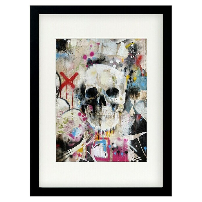 Papermoon Bild (Skull, B x H: 100 x 140 cm, Mit Passepartout, Rahmen Schwarz) | BAUHAUS