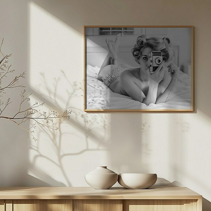 Papermoon Bild (A Chick, B x H: 50 x 40 cm, Ohne Passepartout, Rahmen Eiche) | BAUHAUS