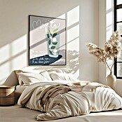 Papermoon Bild (Mojito Rezept, B x H: 40 x 50 cm, Mit Passepartout, Rahmen Eiche) | BAUHAUS