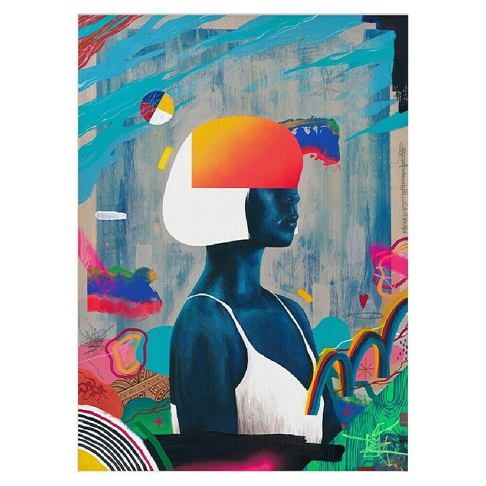 Papermoon Poster (Blue Girl, B x H: 60 x 80 cm, Mit Passepartout) | BAUHAUS