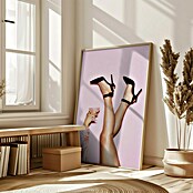Papermoon Bild (Cheers Peaches, B x H: 60 x 80 cm, Mit Passepartout, Rahmen Eiche) | BAUHAUS