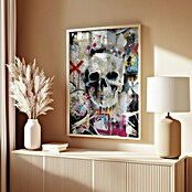 Papermoon Bild (Skull, B x H: 80 x 110 cm, Ohne Passepartout, Rahmen Eiche) | BAUHAUS