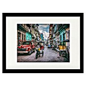 Papermoon Bild (Habana Street, B x H: 110 x 80 cm, Mit Passepartout, Rahmen Schwarz) | BAUHAUS