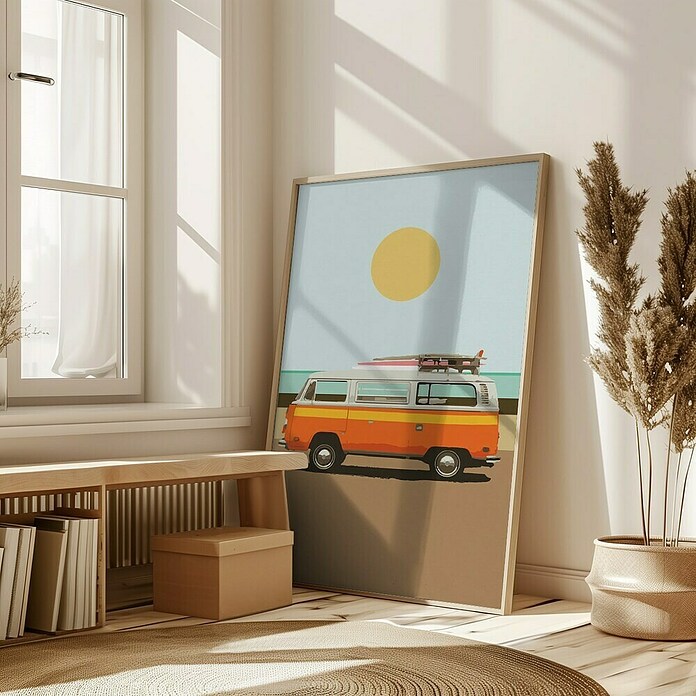 Papermoon Bild (Road Trip 1, B x H: 80 x 110 cm, Mit Passepartout, Rahmen Eiche) | BAUHAUS