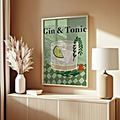 Papermoon Bild (Gin a Tonic, B x H: 50 x 70 cm, Mit Passepartout, Rahmen Eiche) | BAUHAUS