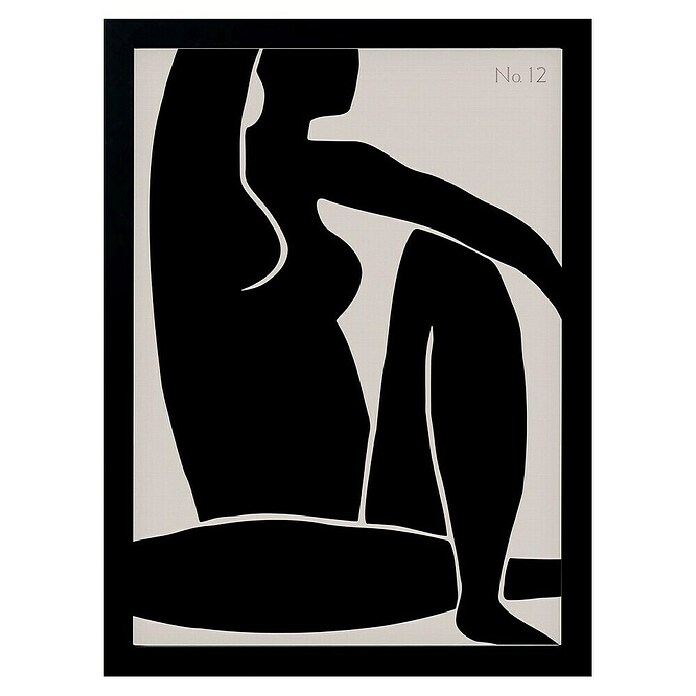 Papermoon Bild (Figure No. 12, B x H: 50 x 70 cm, Ohne Passepartout, Rahmen Schwarz) | BAUHAUS