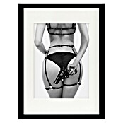 Papermoon Bild (Love & a loaded Gun, B x H: 100 x 140 cm, Mit Passepartout, Rahmen Schwarz) | BAUHAUS