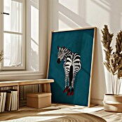 Papermoon Bild (Zebra Heels, B x H: 100 x 140 cm, Mit Passepartout, Rahmen Eiche) | BAUHAUS