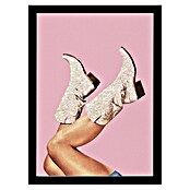 Papermoon Bild (Boots Glitter Pink, B x H: 50 x 70 cm, Ohne Passepartout, Rahmen Schwarz) | BAUHAUS