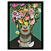 Papermoon Bild (Floral Frida, B x H: 100 x 140 cm, Ohne Passepartout, Rahmen Schwarz) | BAUHAUS