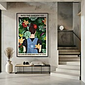 Papermoon Bild (Into the Garden, B x H: 60 x 80 cm, Mit Passepartout, Rahmen Schwarz) | BAUHAUS