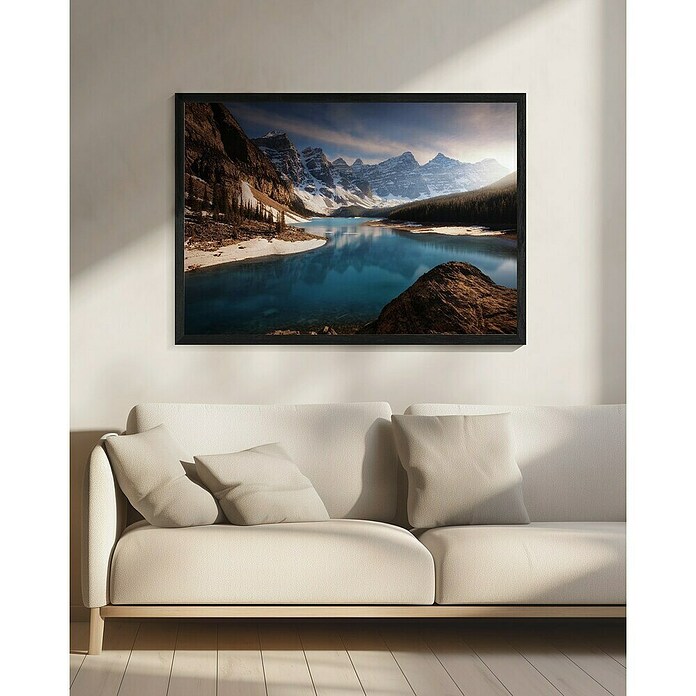 Papermoon Bild (Moraine Me, B x H: 140 x 100 cm, Ohne Passepartout, Rahmen Schwarz) | BAUHAUS