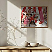 Papermoon Bild (Circus in the City, B x H: 50 x 40 cm, Mit Passepartout, Rahmen Eiche) | BAUHAUS