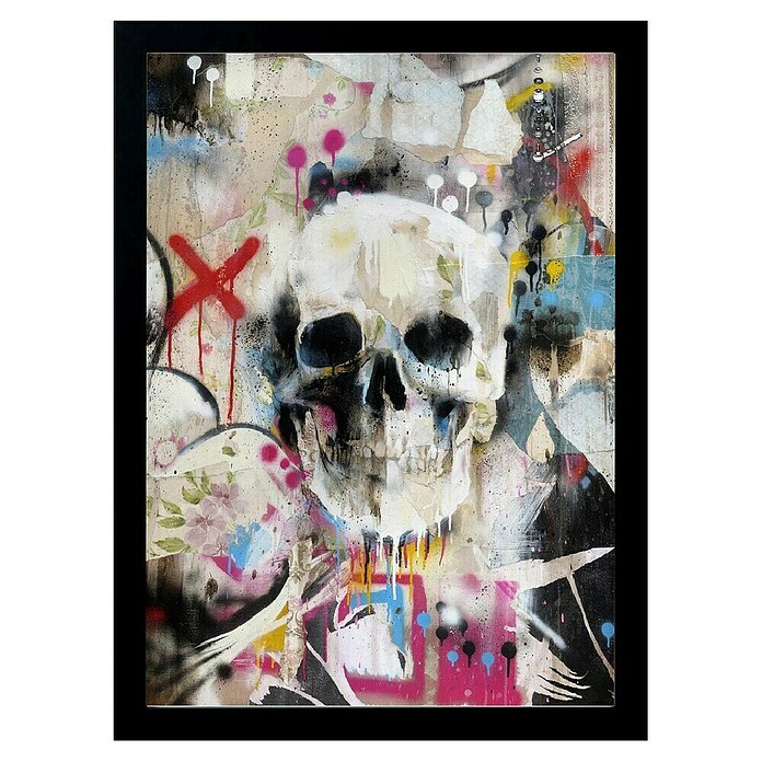Papermoon Bild (Skull, B x H: 100 x 140 cm, Ohne Passepartout, Rahmen Schwarz) | BAUHAUS