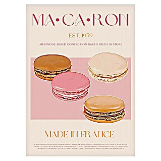 Papermoon Poster (French Macaron, B x H: 60 x 80 cm, Mit Passepartout)