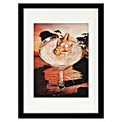 Papermoon Bild (Pink Margarita, B x H: 100 x 140 cm, Mit Passepartout, Rahmen Schwarz) | BAUHAUS