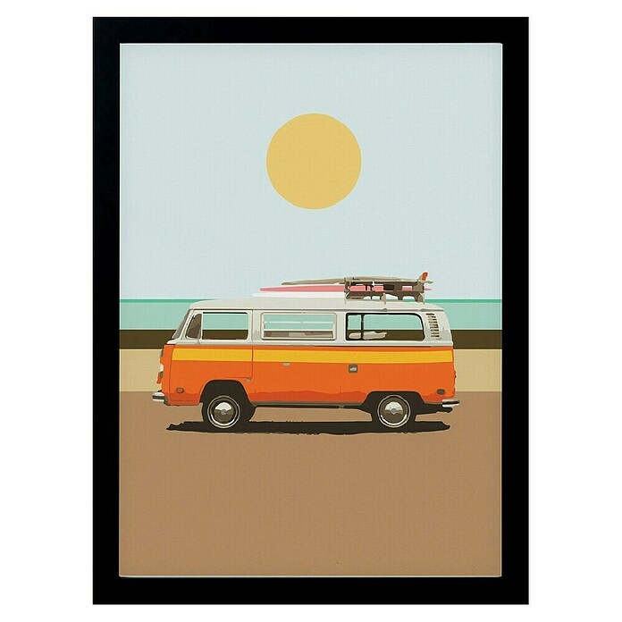 Papermoon Bild (Road Trip 1, B x H: 50 x 70 cm, Ohne Passepartout, Rahmen Schwarz) | BAUHAUS