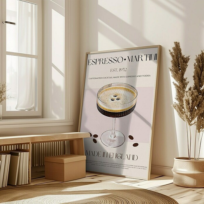 Papermoon Bild (Coffee Delighta, B x H: 40 x 50 cm, Mit Passepartout, Rahmen Eiche) | BAUHAUS