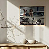 Papermoon Bild (Drive my Car, B x H: 80 x 60 cm, Mit Passepartout, Rahmen Eiche) | BAUHAUS