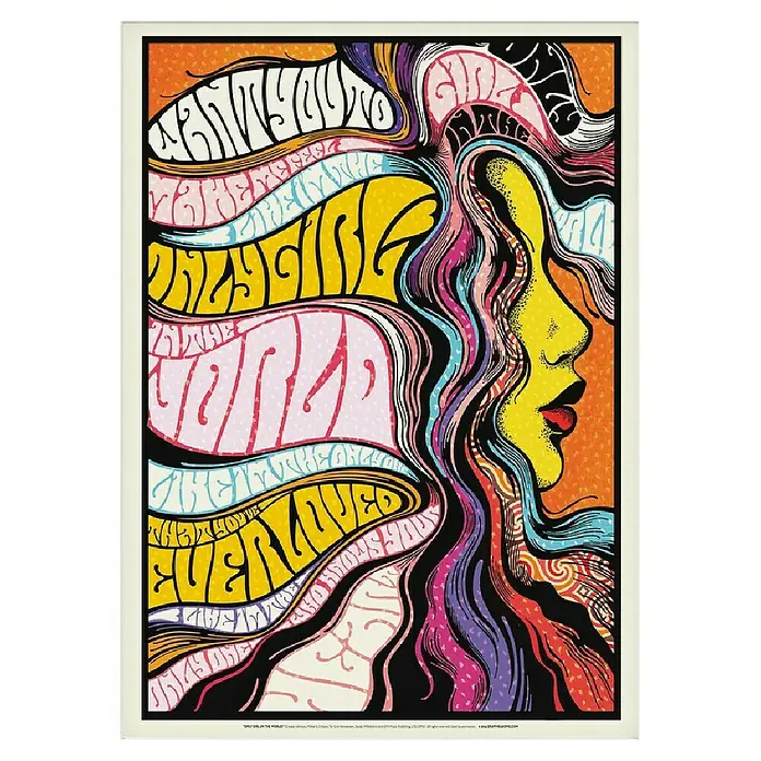 Papermoon PosterOnly Girl in World, B x H: 70 x 100 cm, Mit Passepartout - Vorderansicht
