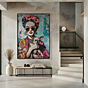 Papermoon Bild (Frida Chihuahua, B x H: 100 x 140 cm, Ohne Passepartout, Rahmen Schwarz) | BAUHAUS