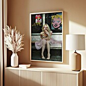 Papermoon Bild (New Marilyn, B x H: 50 x 70 cm, Ohne Passepartout, Rahmen Eiche) | BAUHAUS