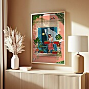 Papermoon Bild (Barcelona, B x H: 60 x 80 cm, Mit Passepartout, Rahmen Eiche) | BAUHAUS