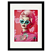 Papermoon Bild (Oh Barbie No. 1, B x H: 60 x 80 cm, Mit Passepartout, Rahmen Schwarz) | BAUHAUS