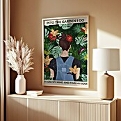 Papermoon Bild (Into the Garden, B x H: 100 x 140 cm, Mit Passepartout, Rahmen Eiche) | BAUHAUS