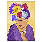 Papermoon Poster (Frida and Flowers, B x H: 80 x 110 cm, Mit Passepartout) | BAUHAUS