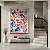 Papermoon Bild (Mercats and Caticorns, B x H: 50 x 70 cm, Ohne Passepartout, Rahmen Schwarz) | BAUHAUS