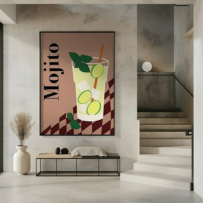 Papermoon Bild (Mojito, B x H: 60 x 80 cm, Mit Passepartout, Rahmen Schwarz) | BAUHAUS