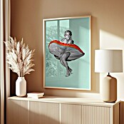 Papermoon Bild (Happy Dress, B x H: 50 x 70 cm, Ohne Passepartout, Rahmen Eiche) | BAUHAUS