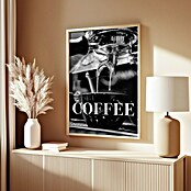 Papermoon Bild (Coffee Text, B x H: 80 x 110 cm, Mit Passepartout, Rahmen Eiche) | BAUHAUS