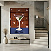 Papermoon Bild (Martini, B x H: 70 x 100 cm, Ohne Passepartout, Rahmen Schwarz) | BAUHAUS