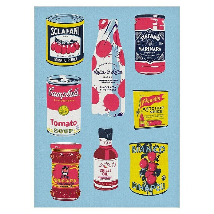 Papermoon Poster (Canned Tomatoes, B x H: 50 x 70 cm, Mit Passepartout) | BAUHAUS